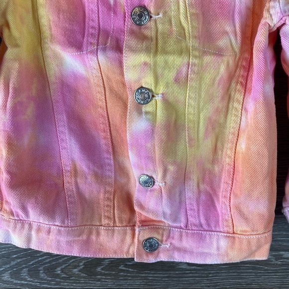 Tie dye girls boutique denim jacket NEW - Picture 2 of 5